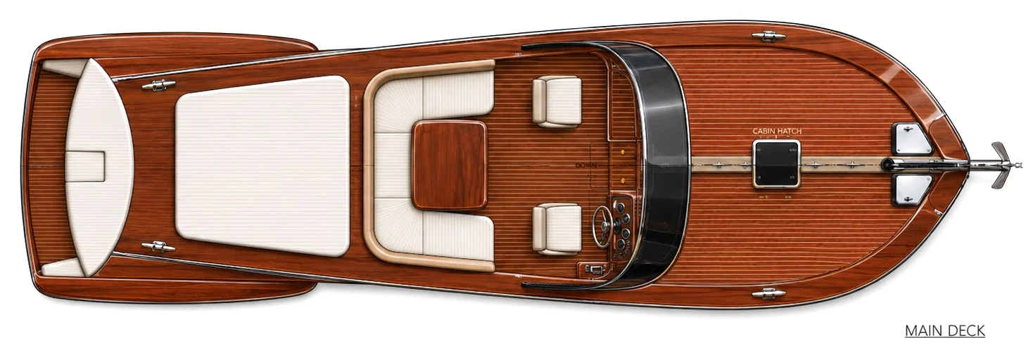 Aurora 32, main deck